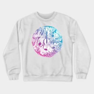 Dual Color Circle of Music Crewneck Sweatshirt